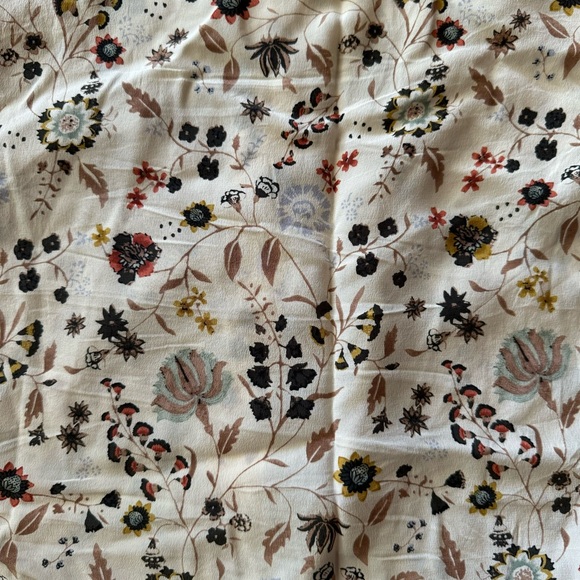 Frame Ruffle Cuff Off-White Multi Floral Silk ‘70s shirt S/P - Picture 10 of 10